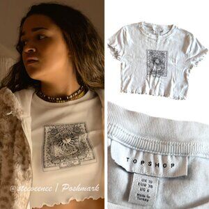 Topshop Mystical Moon Tarot Crop Top ASO Kiara Carrera